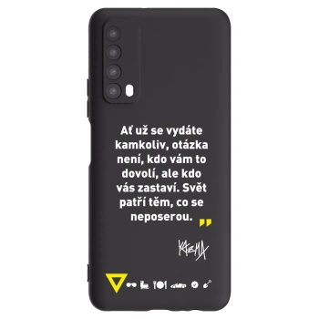 Picasee silikonový černý obal pro Huawei P Smart 2021 - Kazma - SVĚT PATŘÍ TĚM, CO SE NEPOSEROU