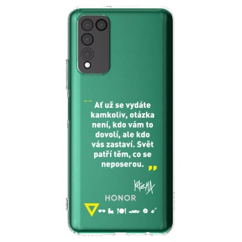 Picasee silikonový průhledný obal pro Honor 10X Lite - Kazma - SVĚT PATŘÍ TĚM, CO SE NEPOSEROU
