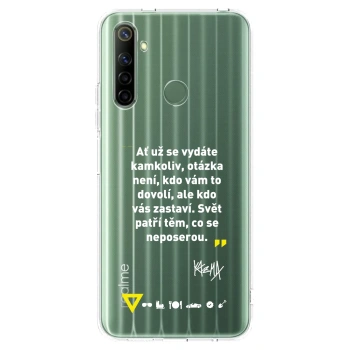 Picasee silikonový průhledný obal pro Realme 6i - Kazma - SVĚT PATŘÍ TĚM, CO SE NEPOSEROU