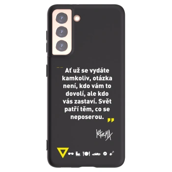 Picasee silikonový černý obal pro Samsung Galaxy S21 5G G991B - Kazma - SVĚT PATŘÍ TĚM, CO SE NEPOSEROU