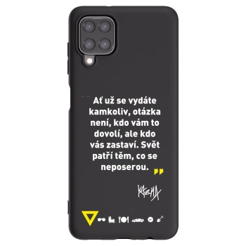 Picasee silikonový černý obal pro Samsung Galaxy A12 A125F - Kazma - SVĚT PATŘÍ TĚM, CO SE NEPOSEROU