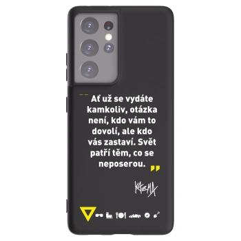 Picasee silikonový černý obal pro Samsung Galaxy S21 Ultra 5G G998B - Kazma - SVĚT PATŘÍ TĚM, CO SE NEPOSEROU