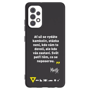 Picasee silikonový černý obal pro Samsung Galaxy A32 5G A326B - Kazma - SVĚT PATŘÍ TĚM, CO SE NEPOSEROU