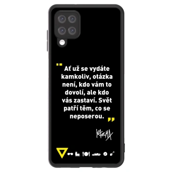 Picasee ULTIMATE CASE pro Samsung Galaxy A12 A125F - Kazma - SVĚT PATŘÍ TĚM, CO SE NEPOSEROU
