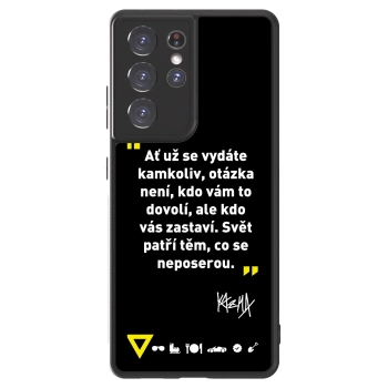 Picasee ULTIMATE CASE pro Samsung Galaxy S21 Ultra 5G G998B - Kazma - SVĚT PATŘÍ TĚM, CO SE NEPOSEROU