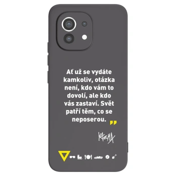 Picasee silikonový černý obal pro Xiaomi Mi 11 - Kazma - SVĚT PATŘÍ TĚM, CO SE NEPOSEROU