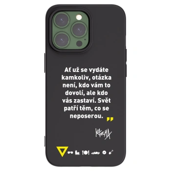 Picasee silikonový černý obal pro Apple iPhone 13 Pro - Kazma - SVĚT PATŘÍ TĚM, CO SE NEPOSEROU