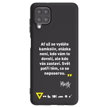 Picasee silikonový černý obal pro Samsung Galaxy M12 M127F - Kazma - SVĚT PATŘÍ TĚM, CO SE NEPOSEROU