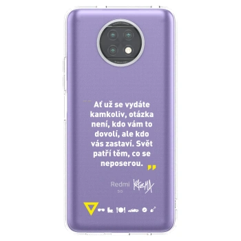 Picasee silikonový průhledný obal pro Xiaomi Redmi Note 9T - Kazma - SVĚT PATŘÍ TĚM, CO SE NEPOSEROU