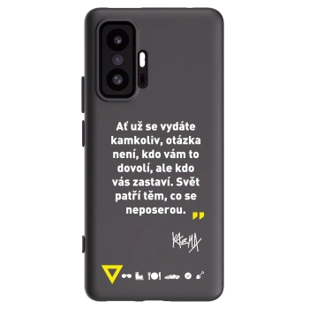 Picasee silikonový černý obal pro Xiaomi 11T - Kazma - SVĚT PATŘÍ TĚM, CO SE NEPOSEROU