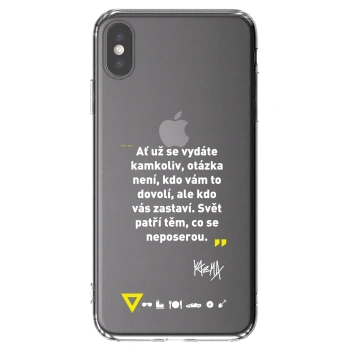 Picasee silikonový průhledný obal pro Apple iPhone XS Max - Kazma - SVĚT PATŘÍ TĚM, CO SE NEPOSEROU