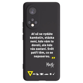 Picasee silikonový černý obal pro Honor 50 5G - Kazma - SVĚT PATŘÍ TĚM, CO SE NEPOSEROU