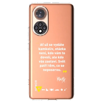 Picasee silikonový průhledný obal pro Honor 50 5G - Kazma - SVĚT PATŘÍ TĚM, CO SE NEPOSEROU