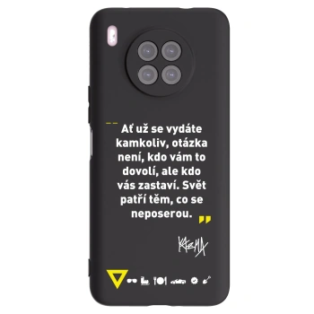 Picasee silikonový černý obal pro Huawei Nova 8i - Kazma - SVĚT PATŘÍ TĚM, CO SE NEPOSEROU