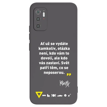 Picasee silikonový černý obal pro Xiaomi Poco M3 Pro 5G - Kazma - SVĚT PATŘÍ TĚM, CO SE NEPOSEROU