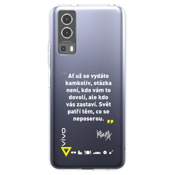 Picasee silikonový průhledný obal pro Vivo Y72 5G - Kazma - SVĚT PATŘÍ TĚM, CO SE NEPOSEROU