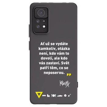 Picasee silikonový černý obal pro Xiaomi Redmi Note 11 Pro - Kazma - SVĚT PATŘÍ TĚM, CO SE NEPOSEROU