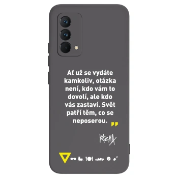 Picasee silikonový černý obal pro Realme GT Master Edition 5G - Kazma - SVĚT PATŘÍ TĚM, CO SE NEPOSEROU