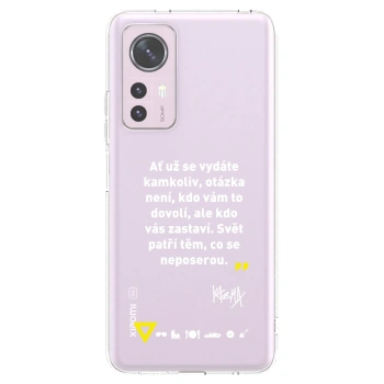 Picasee silikonový průhledný obal pro Xiaomi 12 - Kazma - SVĚT PATŘÍ TĚM, CO SE NEPOSEROU
