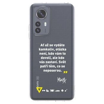 Picasee silikonový průhledný obal pro Xiaomi 12 Pro - Kazma - SVĚT PATŘÍ TĚM, CO SE NEPOSEROU