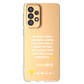 Picasee silikonový průhledný obal pro Samsung Galaxy A33 5G A336 - Kazma - SVĚT PATŘÍ TĚM, CO SE NEPOSEROU