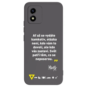 Picasee silikonový černý obal pro Vivo Y01 - Kazma - SVĚT PATŘÍ TĚM, CO SE NEPOSEROU