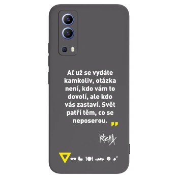 Picasee silikonový černý obal pro Vivo Y52 5G - Kazma - SVĚT PATŘÍ TĚM, CO SE NEPOSEROU