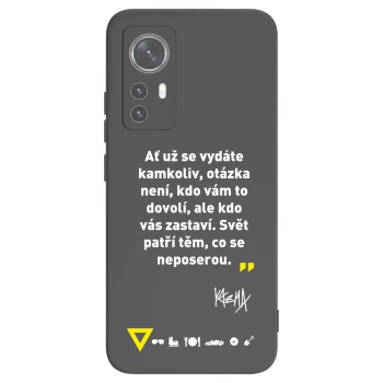 Picasee silikonový černý obal pro Xiaomi 12X - Kazma - SVĚT PATŘÍ TĚM, CO SE NEPOSEROU