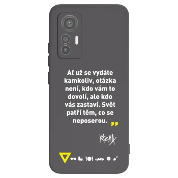 Picasee silikonový černý obal pro Xiaomi 12 Lite - Kazma - SVĚT PATŘÍ TĚM, CO SE NEPOSEROU