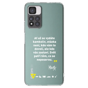 Picasee silikonový průhledný obal pro Xiaomi Redmi Note 11 Pro+ 5G - Kazma - SVĚT PATŘÍ TĚM, CO SE NEPOSEROU