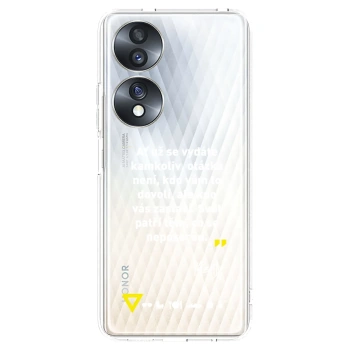 Picasee silikonový průhledný obal pro Honor 70 - Kazma - SVĚT PATŘÍ TĚM, CO SE NEPOSEROU