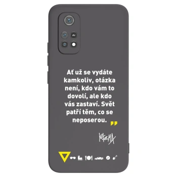 Picasee silikonový černý obal pro Xiaomi Poco M4 Pro - Kazma - SVĚT PATŘÍ TĚM, CO SE NEPOSEROU