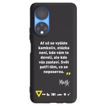 Picasee silikonový černý obal pro Honor X7 - Kazma - SVĚT PATŘÍ TĚM, CO SE NEPOSEROU