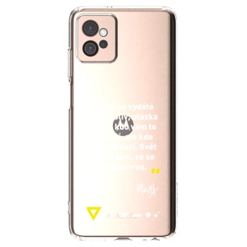 Picasee silikonový průhledný obal pro Motorola Moto G32 - Kazma - SVĚT PATŘÍ TĚM, CO SE NEPOSEROU