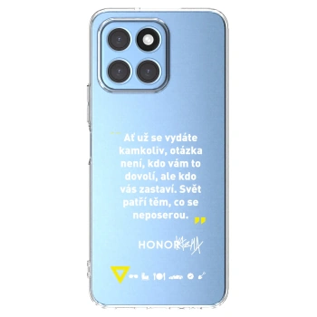 Picasee silikonový průhledný obal pro Honor X8 5G - Kazma - SVĚT PATŘÍ TĚM, CO SE NEPOSEROU