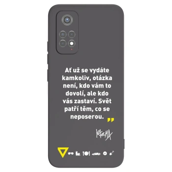 Picasee silikonový černý obal pro Xiaomi Redmi Note 11S 5G - Kazma - SVĚT PATŘÍ TĚM, CO SE NEPOSEROU