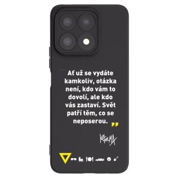 Picasee silikonový černý obal pro Honor X8a - Kazma - SVĚT PATŘÍ TĚM, CO SE NEPOSEROU