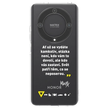 Picasee silikonový průhledný obal pro Honor Magic5 Lite 5G - Kazma - SVĚT PATŘÍ TĚM, CO SE NEPOSEROU