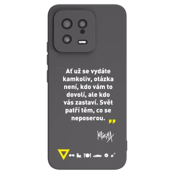 Picasee silikonový černý obal pro Xiaomi 13 - Kazma - SVĚT PATŘÍ TĚM, CO SE NEPOSEROU