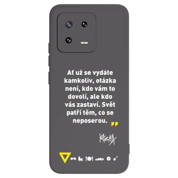 Picasee silikonový černý obal pro Xiaomi 13 Pro - Kazma - SVĚT PATŘÍ TĚM, CO SE NEPOSEROU