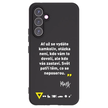 Picasee silikonový černý obal pro Samsung Galaxy A54 5G A546B - Kazma - SVĚT PATŘÍ TĚM, CO SE NEPOSEROU