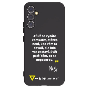 Picasee silikonový černý obal pro Samsung Galaxy A34 5G A346B - Kazma - SVĚT PATŘÍ TĚM, CO SE NEPOSEROU