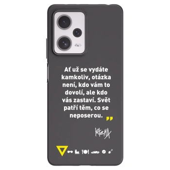 Picasee silikonový černý obal pro Xiaomi Redmi Note 12 Pro+ 5G - Kazma - SVĚT PATŘÍ TĚM, CO SE NEPOSEROU