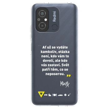 Picasee silikonový průhledný obal pro Xiaomi Redmi 12C - Kazma - SVĚT PATŘÍ TĚM, CO SE NEPOSEROU