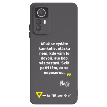 Picasee silikonový černý obal pro Xiaomi Redmi Note 12S - Kazma - SVĚT PATŘÍ TĚM, CO SE NEPOSEROU