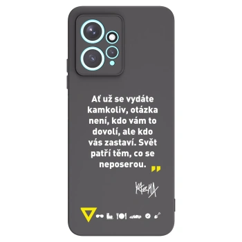 Picasee silikonový černý obal pro Xiaomi Redmi Note 12 4G - Kazma - SVĚT PATŘÍ TĚM, CO SE NEPOSEROU