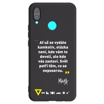 Picasee silikonový černý obal pro Huawei Nova 3 - Kazma - SVĚT PATŘÍ TĚM, CO SE NEPOSEROU