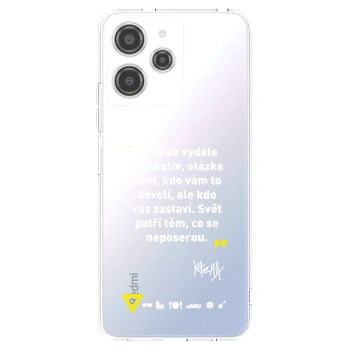Picasee silikonový průhledný obal pro Xiaomi Redmi 12 4G - Kazma - SVĚT PATŘÍ TĚM, CO SE NEPOSEROU