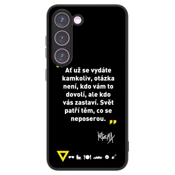 Picasee ULTIMATE CASE PowerShare pro Samsung Galaxy S23 5G - Kazma - SVĚT PATŘÍ TĚM, CO SE NEPOSEROU