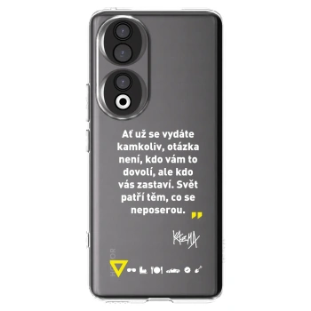 Picasee silikonový průhledný obal pro Honor 90 5G - Kazma - SVĚT PATŘÍ TĚM, CO SE NEPOSEROU